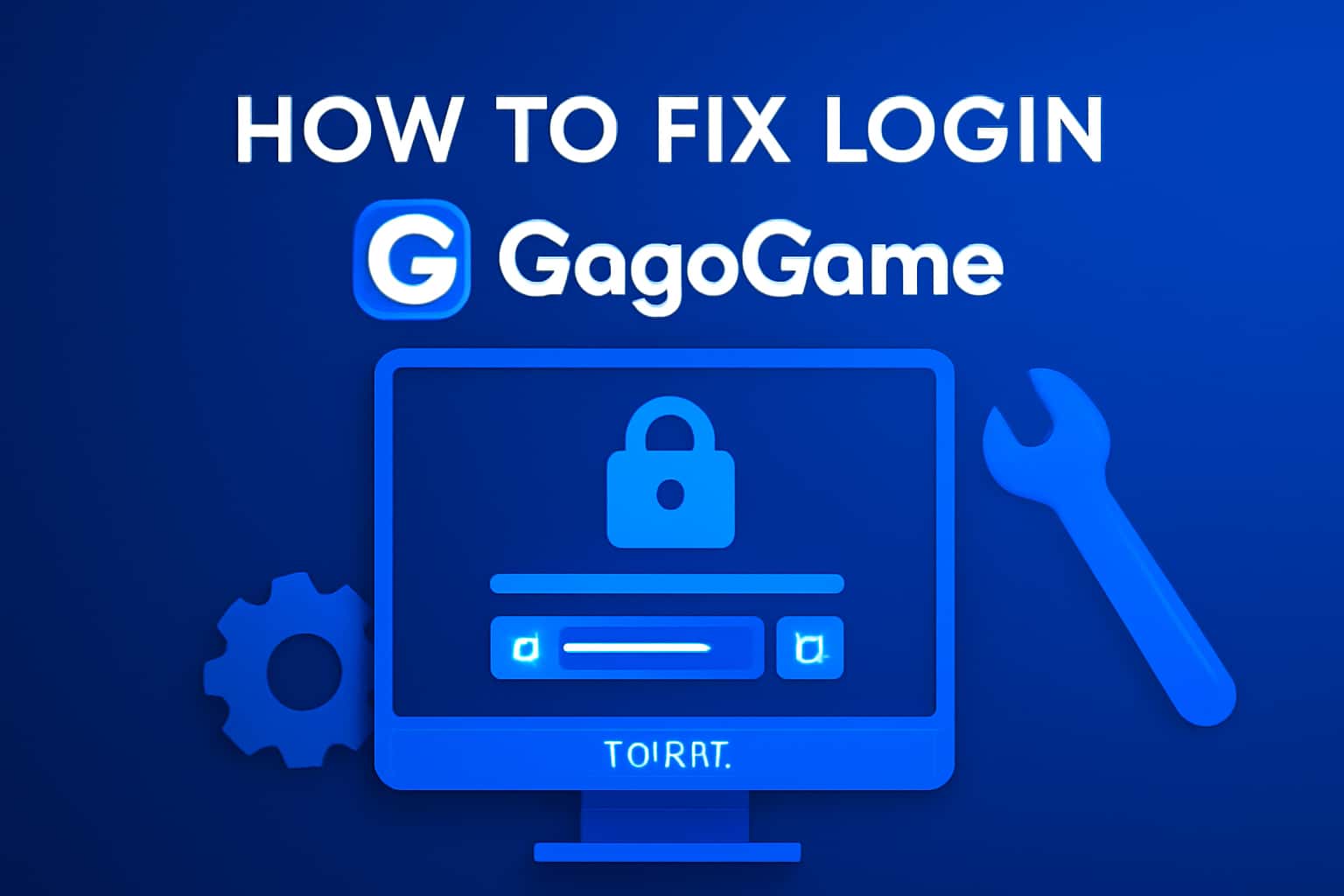 An informational scene illustrating login solutions for GogoGame.