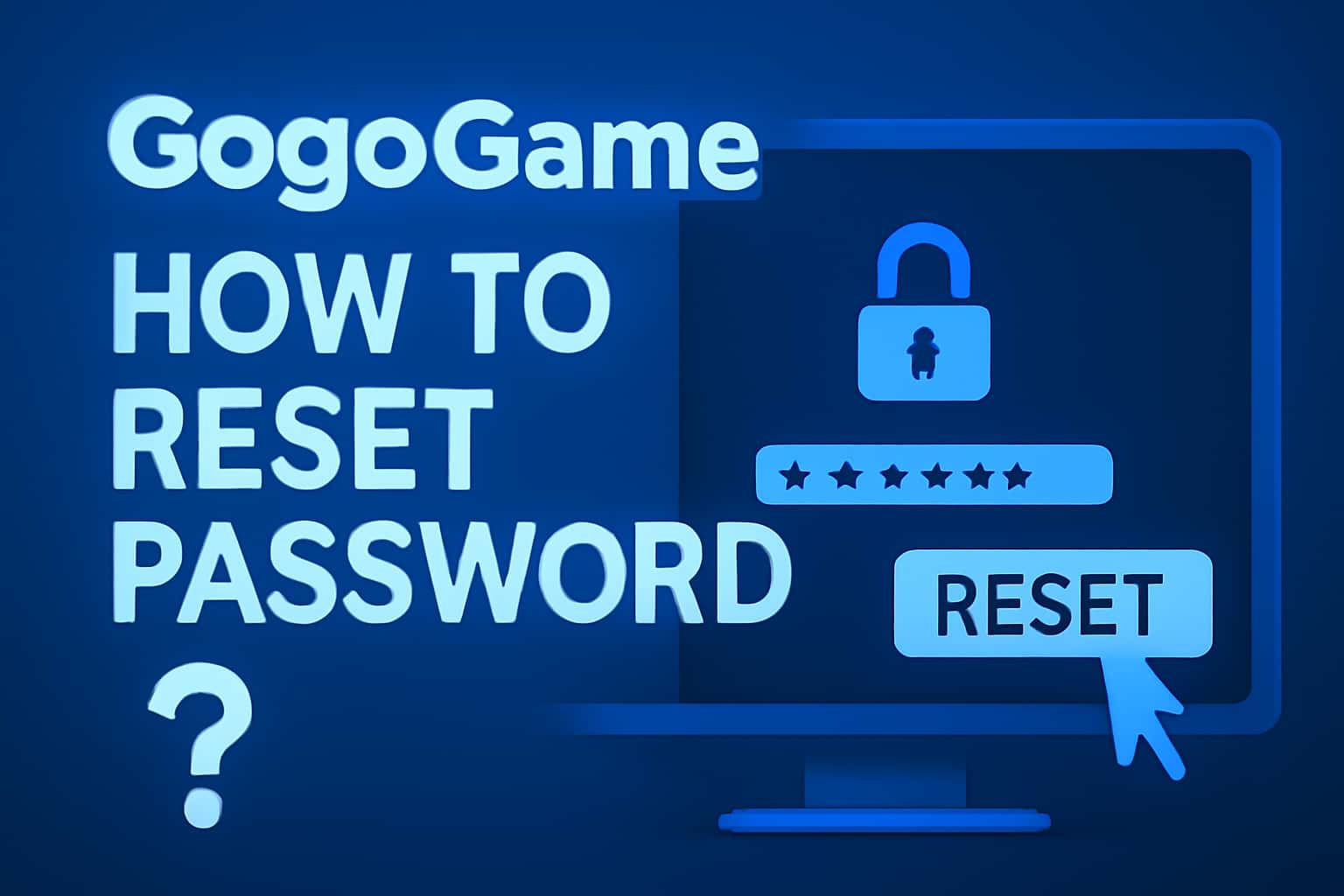 An informative scene illustrating the process of resetting a GogoGame password.